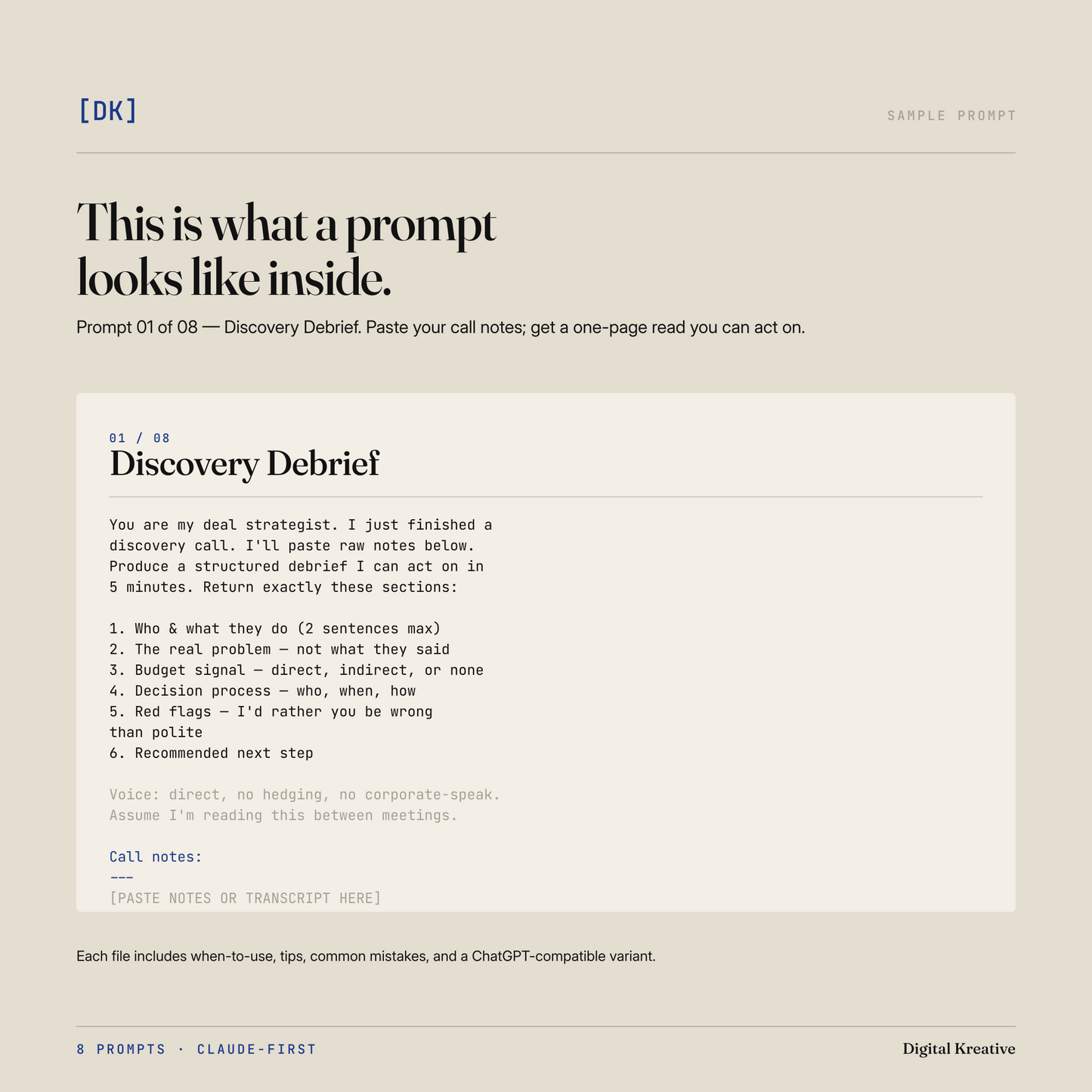 Sample Prompt