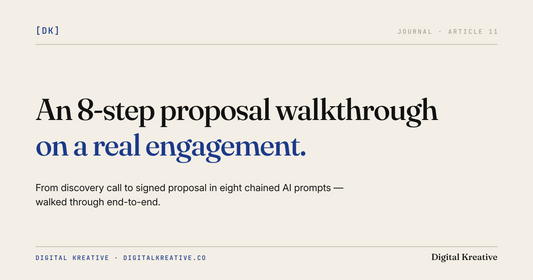 An 8-step proposal walkthrough on a real (fake) engagement