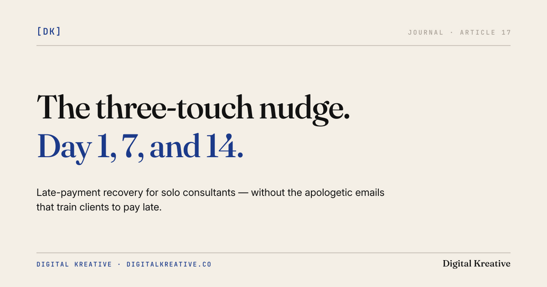 The three-touch nudge: late-payment recovery without burning the relationship