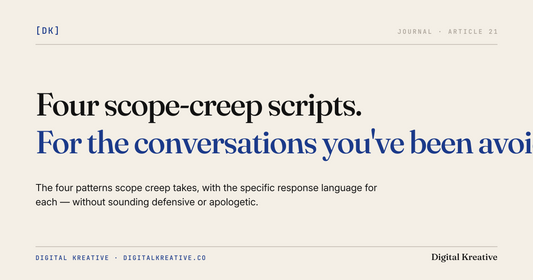 The scope-creep conversation: four scripts for the conversations you've been avoiding