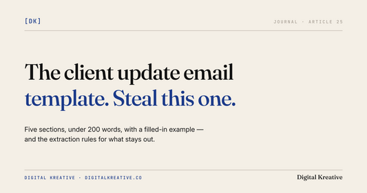 The client update email template consultants actually send