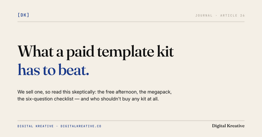 What a paid template kit has to beat