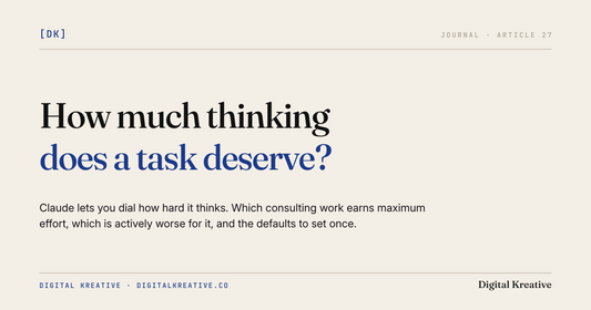 The effort dial: how much thinking does a task deserve?