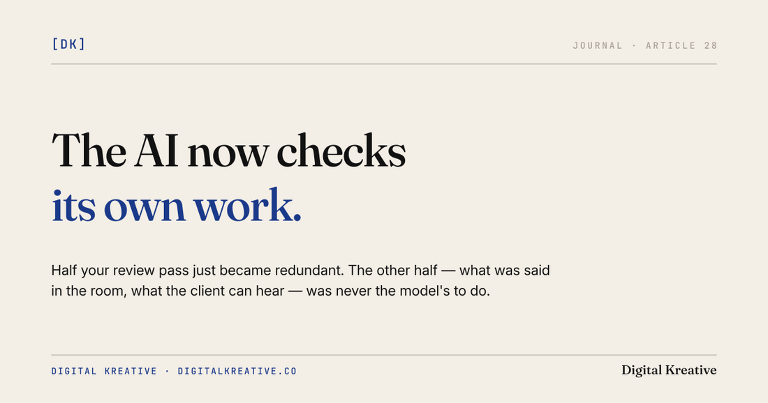 What to review when the AI checks its own work