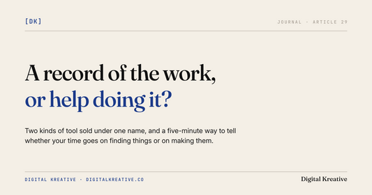 A record of the work, or help doing it? Consultant OS vs. a folder Claude works in
