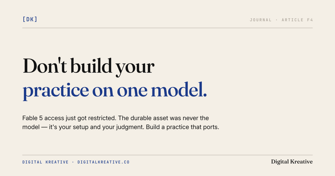 Don't build your practice on one AI model