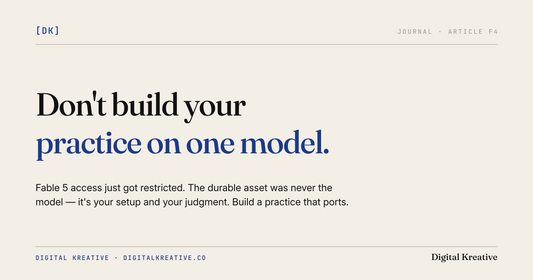 Don't build your practice on one AI model