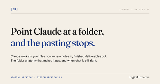 Point Claude at a folder, and the pasting stops.