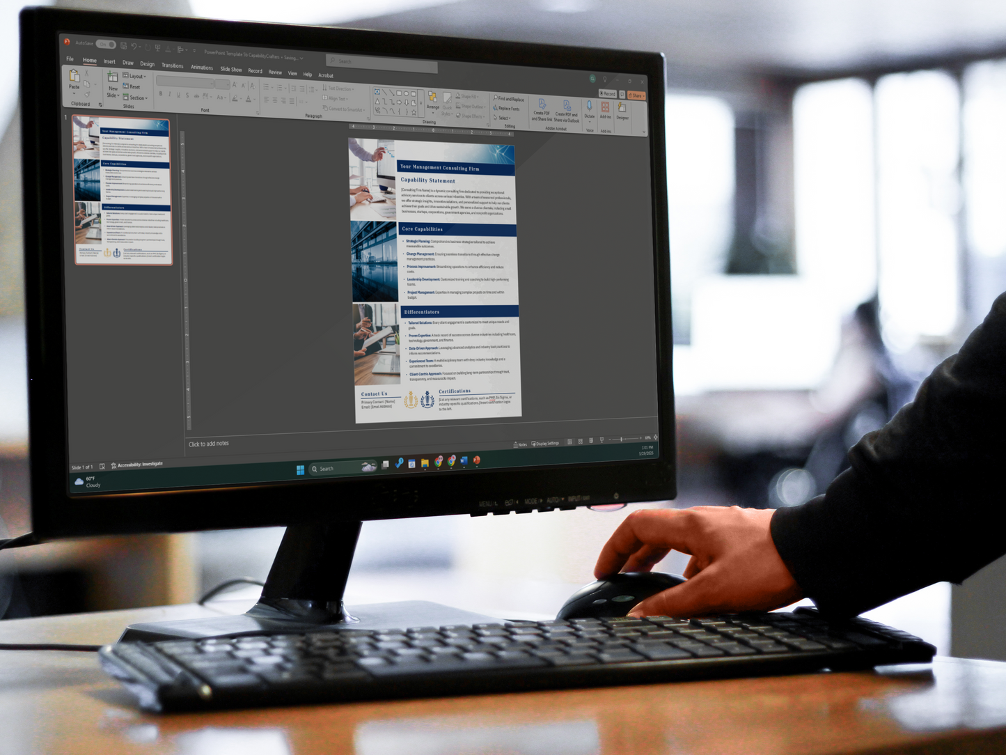 Professional Capability Statement PowerPoint Template