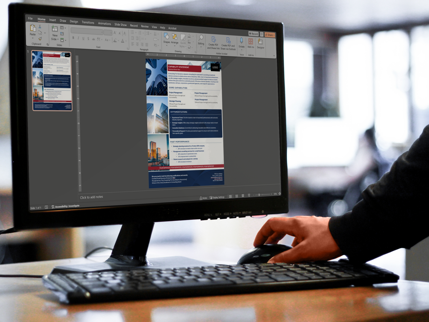 Professional Capability Statement PowerPoint Template