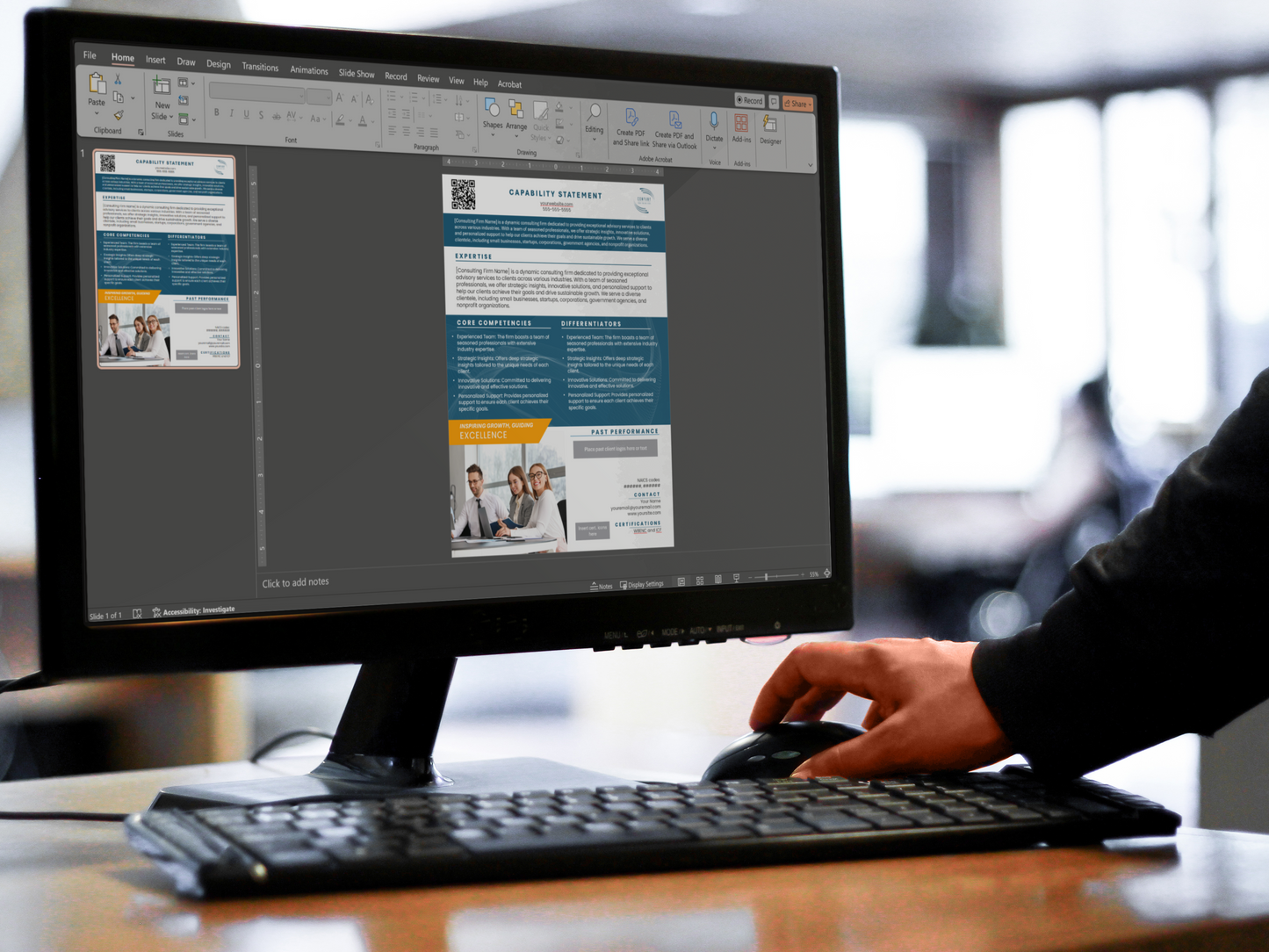 Professional Capability Statement PowerPoint Template