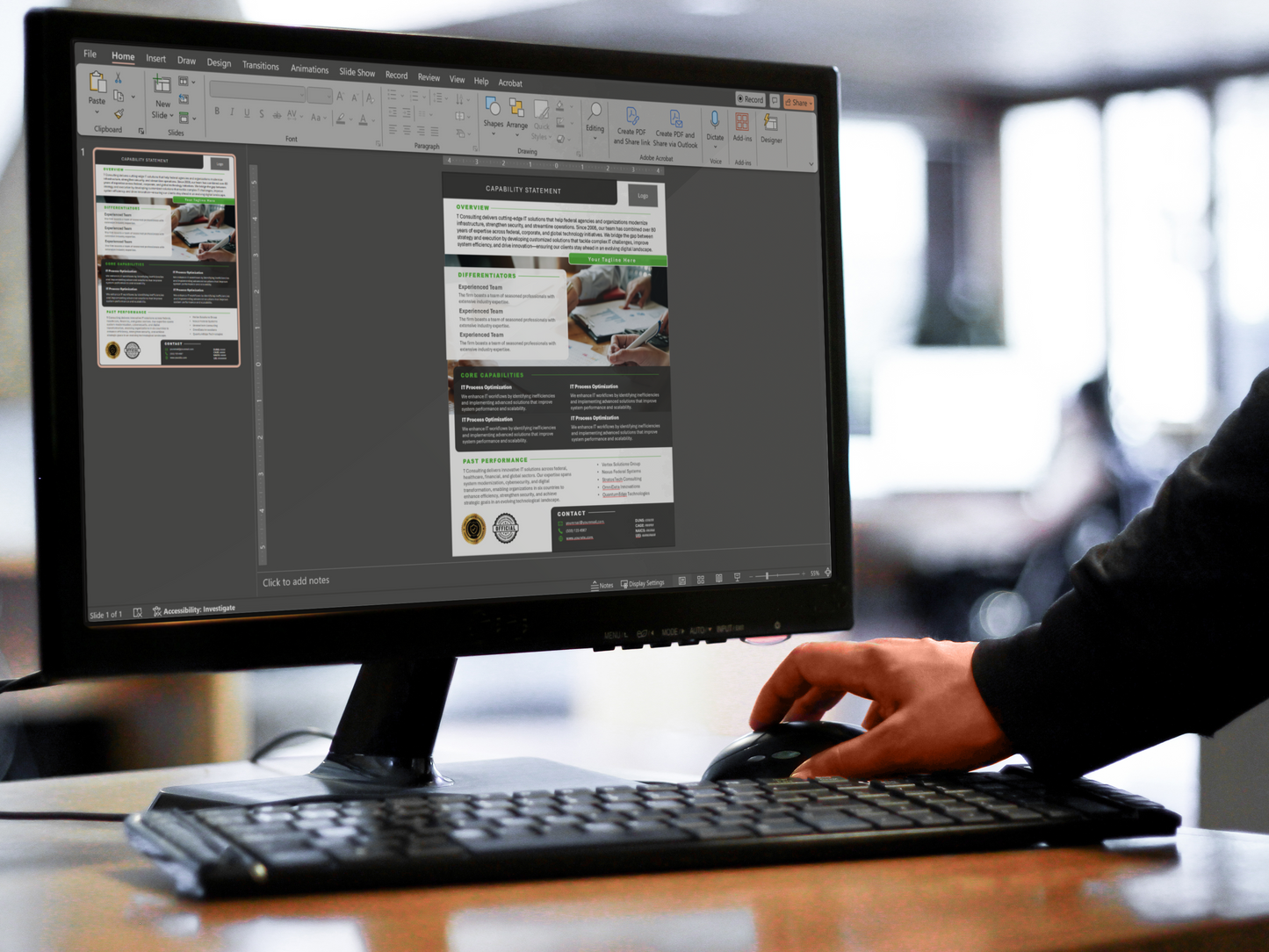 Professional Capability Statement PowerPoint Template