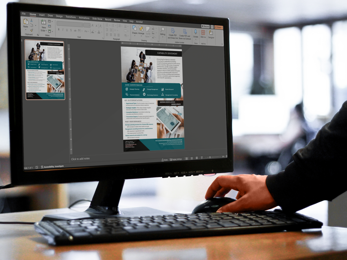 Professional Capability Statement PowerPoint Template