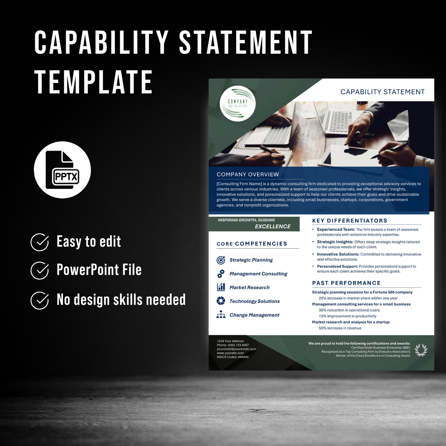 Capability statement template
