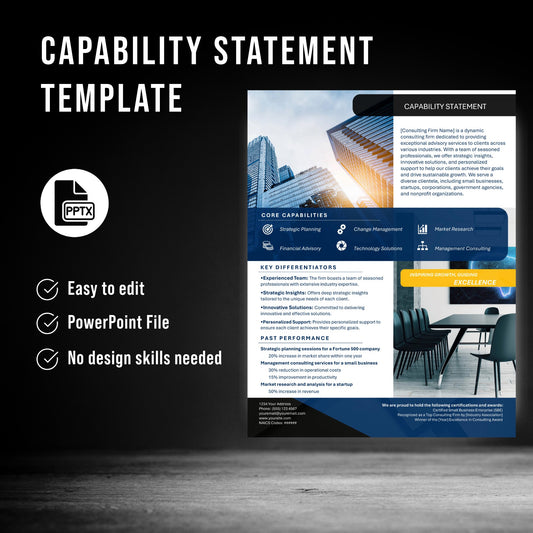 Professional Capability Statement PowerPoint Template