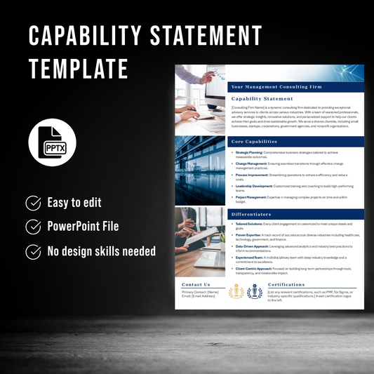 Professional Capability Statement PowerPoint Template