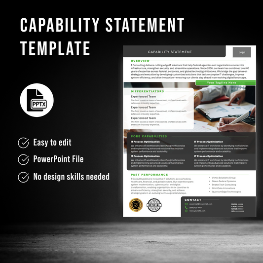 Professional Capability Statement PowerPoint Template