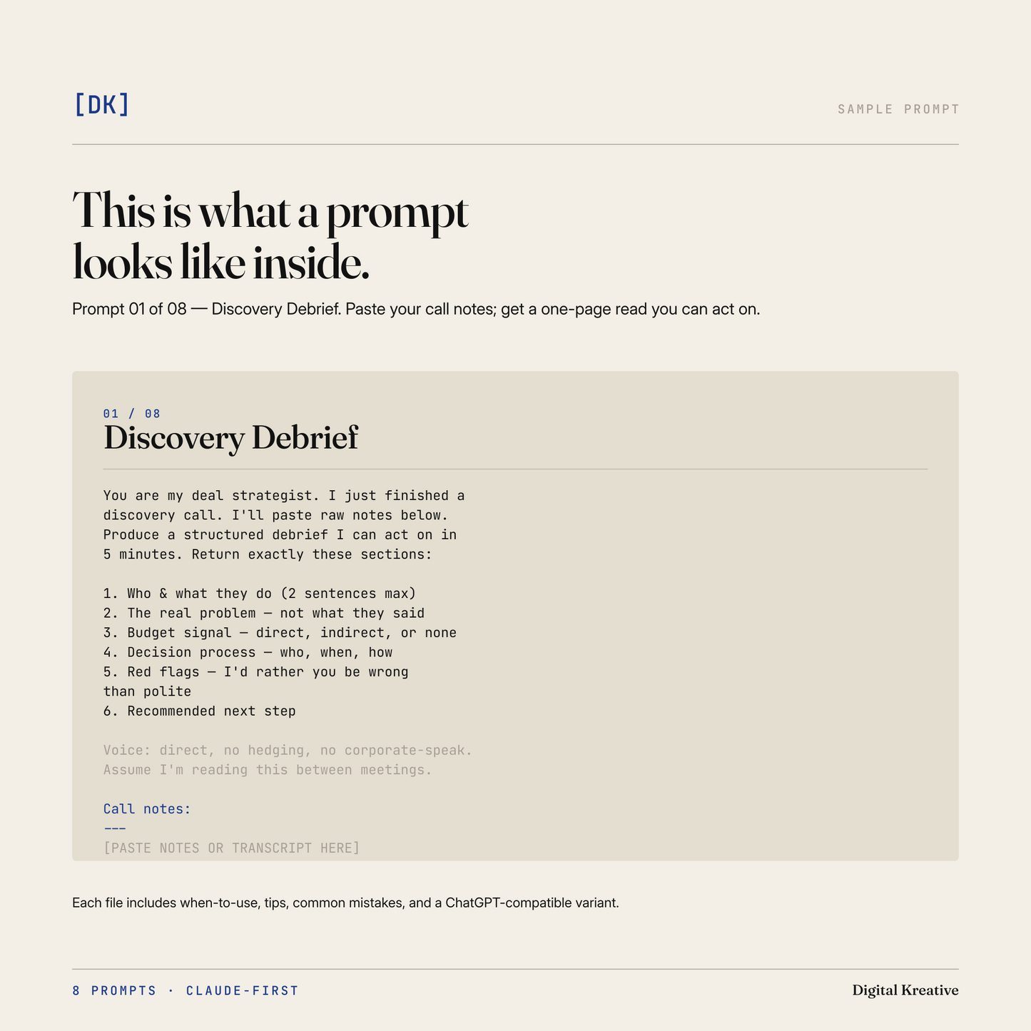 Sample Prompt